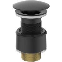 Ideal Standard Free Flow Unslotted Waste Silk Black, Black