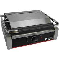 KUKoo Grooved & Flat Panini Press, Silver