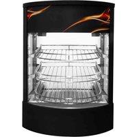 Kukoo Commercial Food Warmer Glass Pizza Display, Black