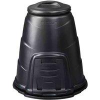 Straight 220L Black Compost Converter With Base Plate, Black