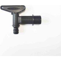 Straight Waterbutt Tap ONLY, Black