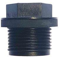 Straight 3/4 BSP Flanged Blanking Plug c/w Seal, Black