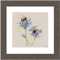 The Art Group Jane Bannon (Bees On Cornflowers) - 40x40cm Framed Art