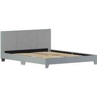 Vida Designs Victoria 5Ft King Size Fabric Bed Light Grey Linen 150 X 200 Cm, Grey