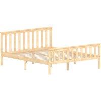 Vida Designs Milan 5Ft King Size Wood Bed Solid Pine High Foot End Pine 150 X 200 Cm, Brown