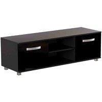 Vida Designs Cosmo Tv Cabinet Unit Stand 2 Door Storage Modern High Gloss 120Cm Black, Black