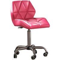 Vida Designs Geo Office Computer Chair Gaming Computer Height Adjustable Swivel Faux Leather Pink