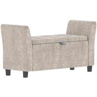 Vida Designs Seville Storage Ottoman Chest With Lid Storage Box Trunk Crushed Velvet Champagne, Gold