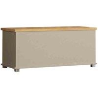 Vida Designs Arlington Storage Ottoman Chest With Lid Wooden Storage Box Trunk Grey, Grey