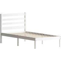 Junior Vida Libra 3Ft Single Solid Pine Wood Bed White 90 X 190 Cm, White