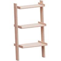 Vida Designs York 3 Tier Ladder Bookcase Freestanding Leaning Storage Shelving Display Unit Pine, Brown
