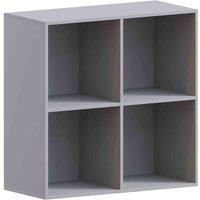 Vida Designs Durham 4 Cube Storage Bookcase Freestanding Shelving Display Unit Grey, Grey