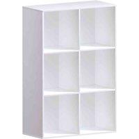Vida Designs Durham 6 Cube Storage Bookcase Freestanding Shelving Display Unit White, White