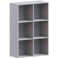 Vida Designs Durham 6 Cube Storage Bookcase Freestanding Shelving Display Unit Grey, Grey