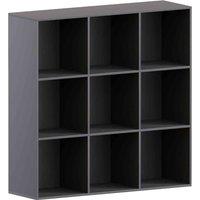Vida Designs Durham 9 Cube Storage Bookcase Freestanding Shelving Display Unit Black, Black