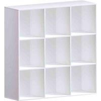 Vida Designs Durham 9 Cube Storage Bookcase Freestanding Shelving Display Unit White, White