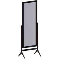 Vida Designs Nishano Rectangle Cheval Mirror Freestanding Swivel Makeup Vanity Mirror Black, Black