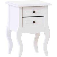 Vida Designs Nishano 2 Drawer Bedside Chest Drawers Storage Cabinet White, White