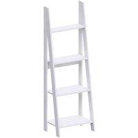 Vida Designs Bristol 4 Tier Step Ladder Bookcase Freestanding Display Shelving Unit White, White