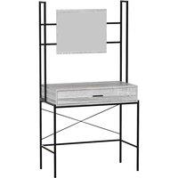 Vida Designs Brooklyn 1 Drawer Dressing Table Industrial Style Makeup Vanity Desk Dresser Grey, Grey