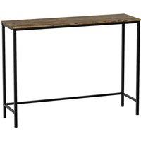 Vida Designs Brooklyn Console Table Industrial Hallway Entryway Furniture Dark Wood, Brown