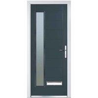 Crystal Grp Door Long Glass Grey 7016 Lh 920 X 2055Mm Obs, Grey
