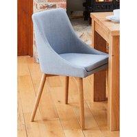 Baumhaus Oak Grey Chair (Pack Of Two), Grey