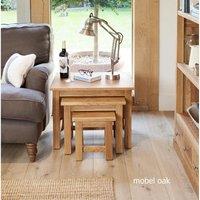 Baumhaus Mobel Oak Nest Of 3 Coffee Tables, Brown