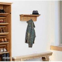 Baumhaus Mobel Oak Wall Mounted Coat Rack, Brown
