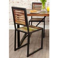 Baumhaus Urban Chic Dining Chair (Pack Of Two), Brown