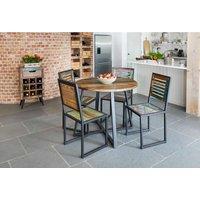 Baumhaus Urban Chic Round Dining Table 100cm Diameter, Multi