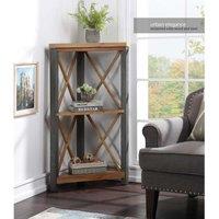 Baumhaus Urban Elegance Reclaimed Small Corner Bookcase, Brown