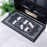 Artsy Doormats Black Gin Bar Doormat 70 X 40Cm , Black