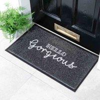 Artsy Doormats Black Hello Gorgeous Doormat 70 X 40Cm , Black