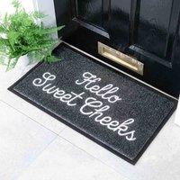 Artsy Doormats Black Hello Sweet Cheeks Doormat 70 X 40Cm , Black