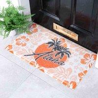 Artsy Doormats Orange Aloha Doormat 70 X 40Cm , Orange
