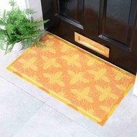 Artsy Doormats Orange Bee Pattern Doormat 70 X 40Cm , Orange