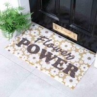 Artsy Doormats Mustard Flower Power Doormat 70 X 40Cm