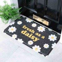 Artsy Doormats Black Fresh As A Daisy Doormat 70 X 40Cm , Black