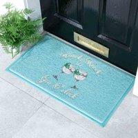 Artsy Doormats Blue Gin O'clock Doormat 70 X 40Cm , Blue