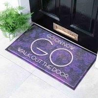 Artsy Doormats Purple Goon Now Go Doormat 70 X 40Cm , Purple