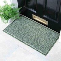 Artsy Doormats Green Green Leopard Doormat 70 X 40Cm , Green