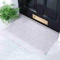 Artsy Doormats Grey Grey Geometric Pattern Doormat 70 X 40Cm , Grey