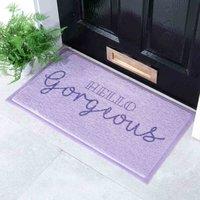 Artsy Doormats Purple Hello Gorgeous Doormat 70 X 40Cm , Purple