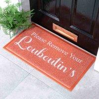 Artsy Doormats Red Please Remove Your Louboutins Doormat 70 X 40Cm , Red