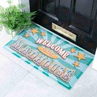 Artsy Doormats Multi Welcome To The Madhouse Doormat 70 X 40Cm , Multi