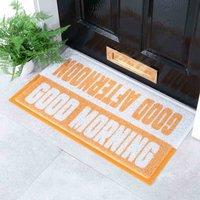 Artsy Doormats Orange White Morning Afternoon Doormat 70 X 40Cm
