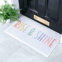 Artsy Doormats White Rise And Shine Doormat 70 X 40Cm , White