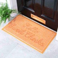 Artsy Doormats Orange Hello Sweet Cheeks Doormat 70 X 40Cm , Orange