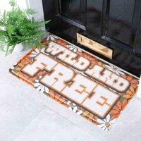 Artsy Doormats Orange Wild And Free Doormat 70 X 40Cm , Orange